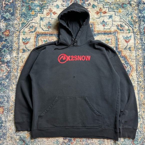 Vintage K2Snow Spellout Logo Hoodie Size XL - Picture 1 of 6